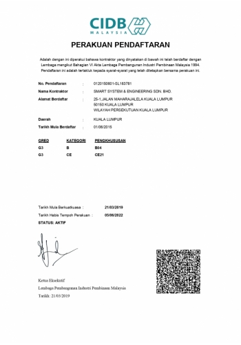 SMART SYSTEM (CIDB G3)