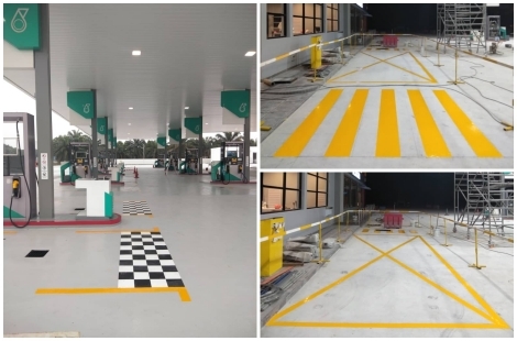 Checkered Floor Coating c/w Zebra Crossing