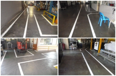 Walkway Line Floor Coating at Glove Manufacturer