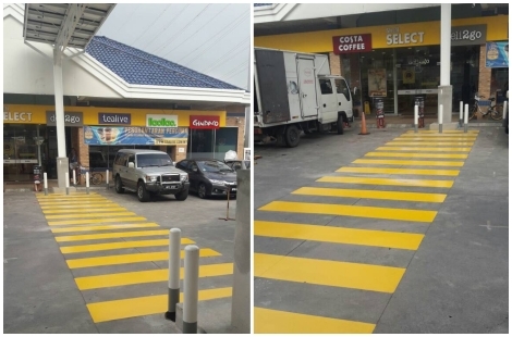 Zebra Crossing Line Floor Coating